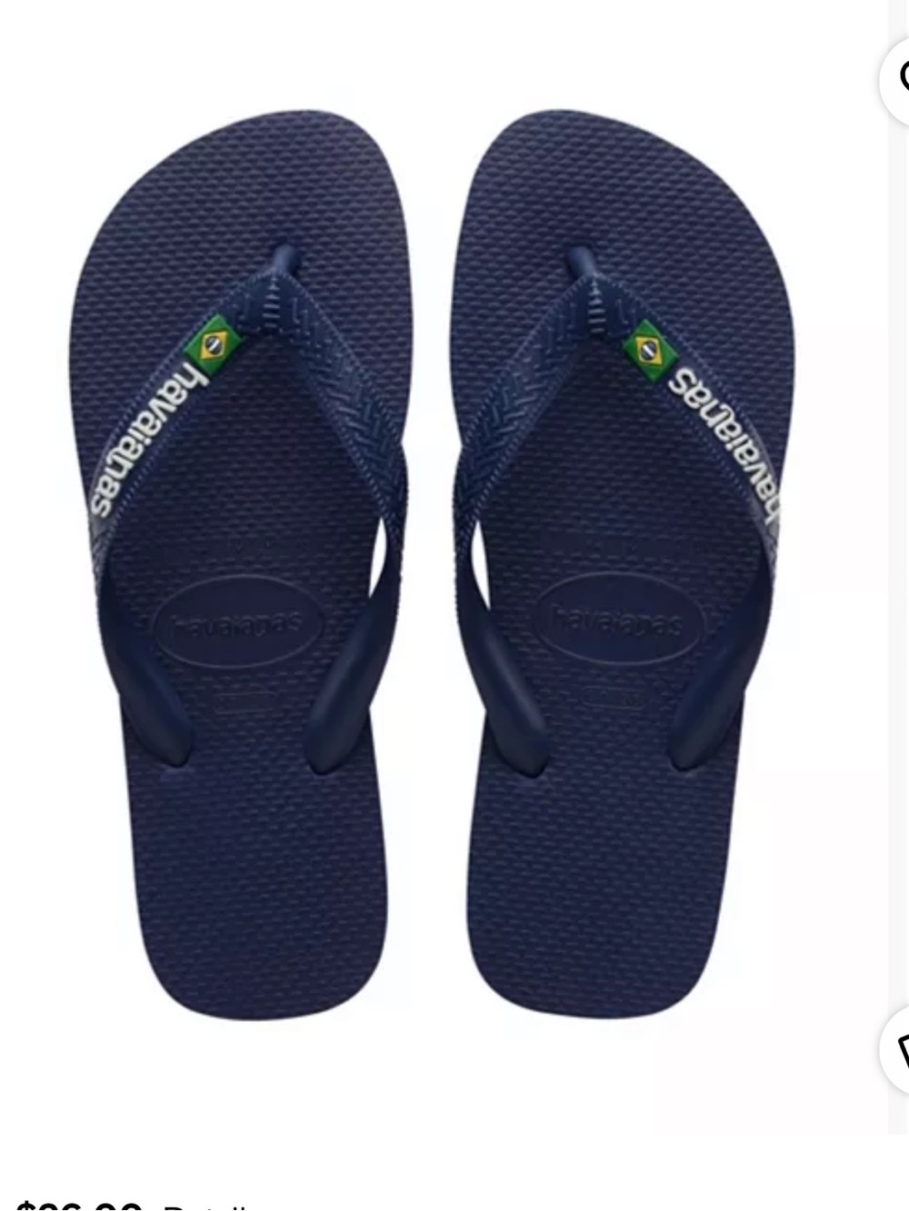 Havaianas  Brazil Logo Flip-Flop Sandals - Navy